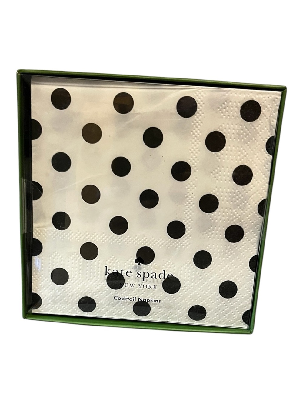 🆕 Kate Spade Black Dot Cocktail Napkin Set